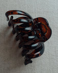 Large brown strong hold hair clip for thick hair