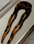 Slik and Sleek French Hair Pin in Tortoise Shell, eco-friendly hair accessory for thick hair