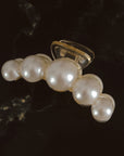 Strong hold elegant pearl claw clips for bridal hair