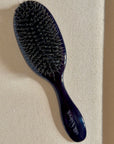 Black hairbrush with mixed boar and nylon bristles for hair growth  - Slik & Sleek London trichologist approved brushes