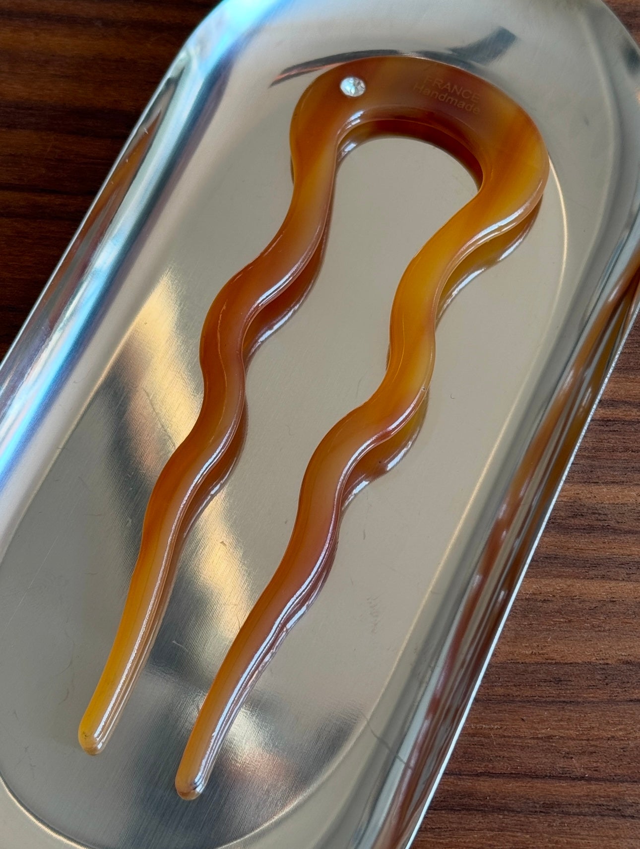 Slik and Sleek French Hair Pin in Tortoise Shell, eco-friendly hair accessory for thick hair