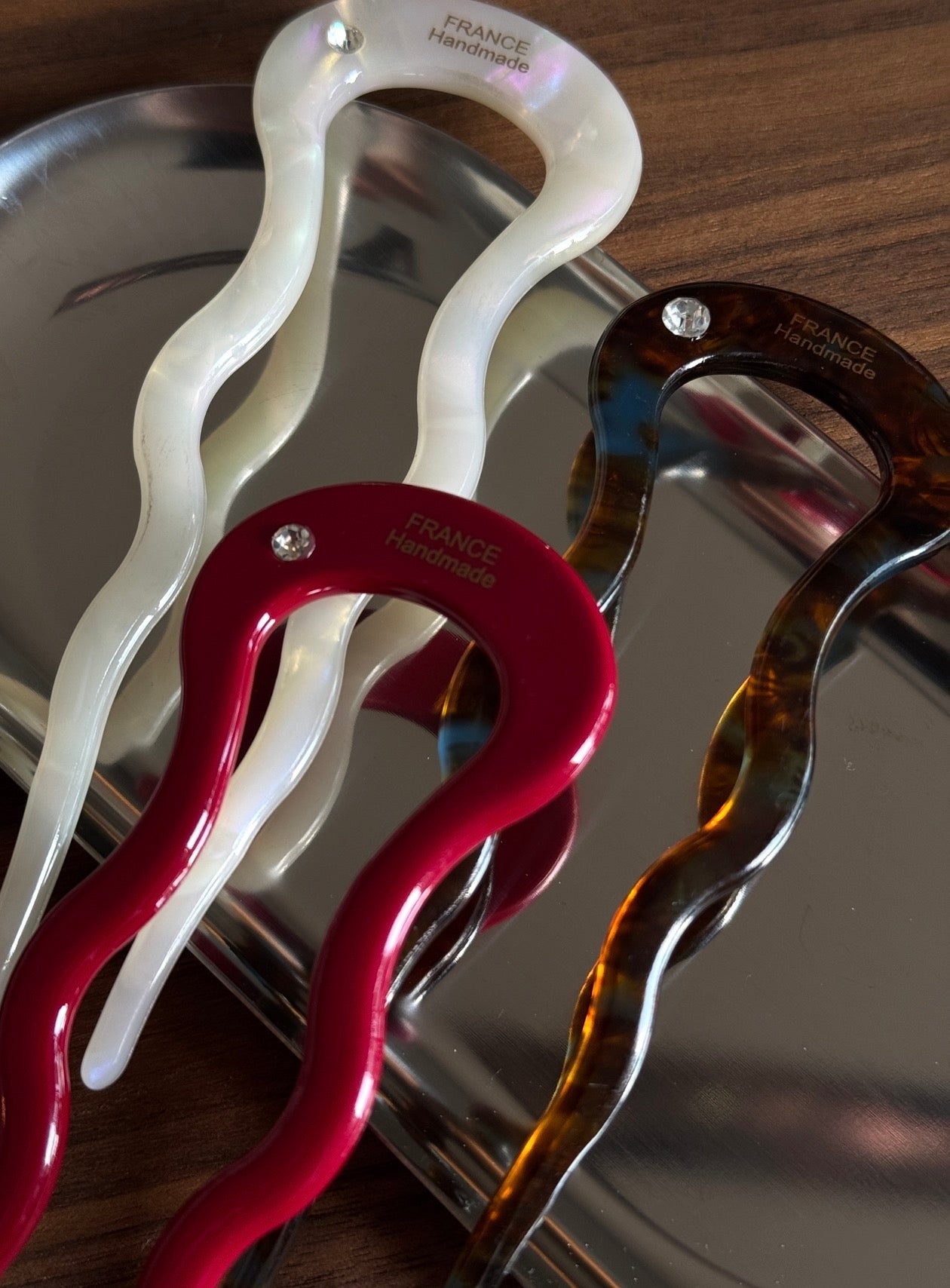 Slik and Sleek French Hair Pin in Tortoise Shell, eco-friendly hair accessory for thick hair
