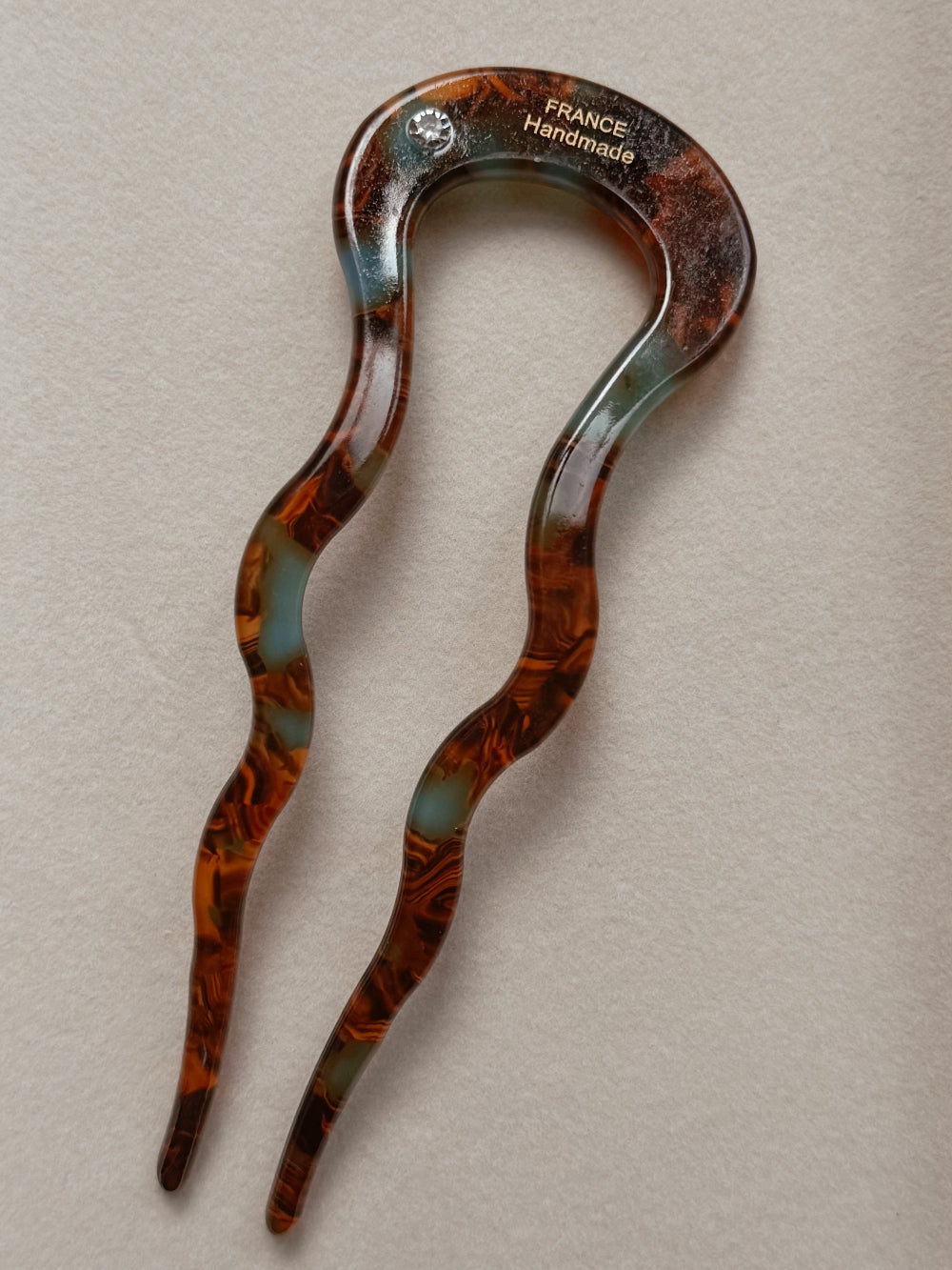 Slik and Sleek French Hair Pin in Tortoise Shell, eco-friendly hair accessory for thick hair