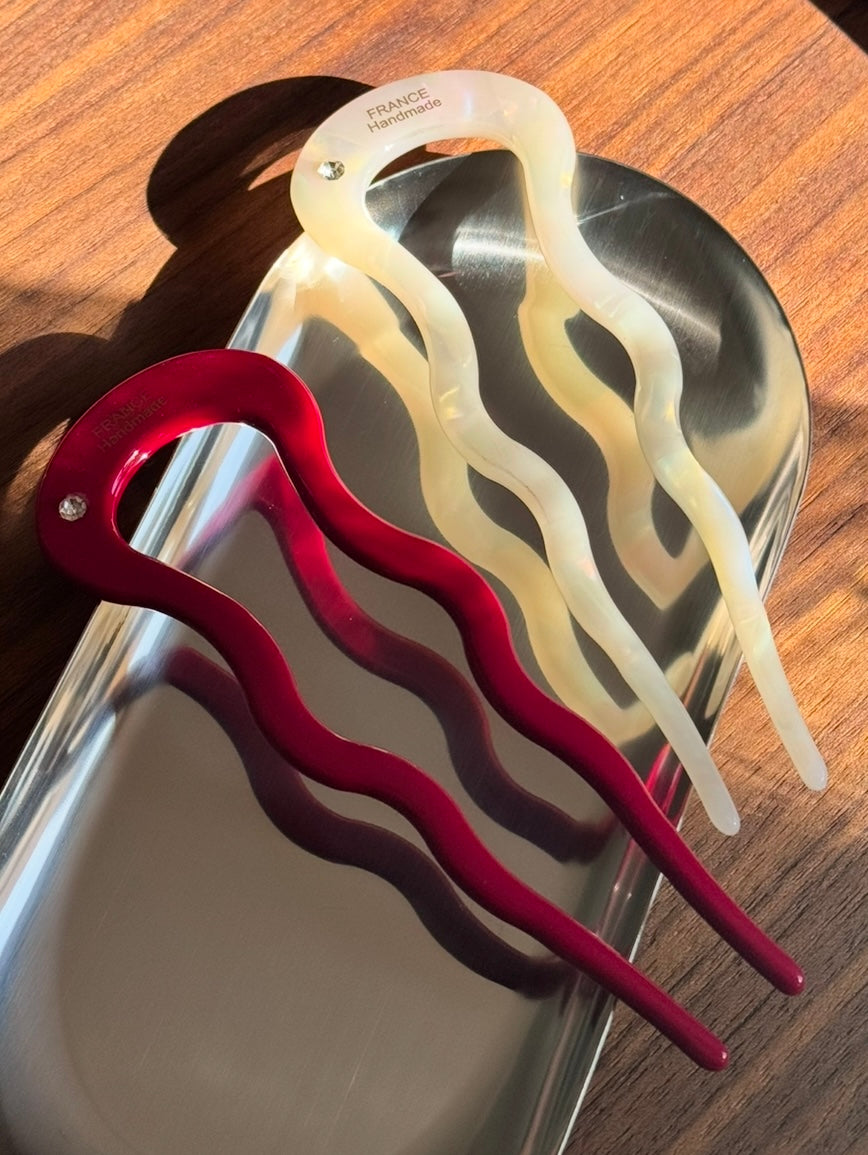 Slik and Sleek French Hair Pin in Tortoise Shell, eco-friendly hair accessory for thick hai