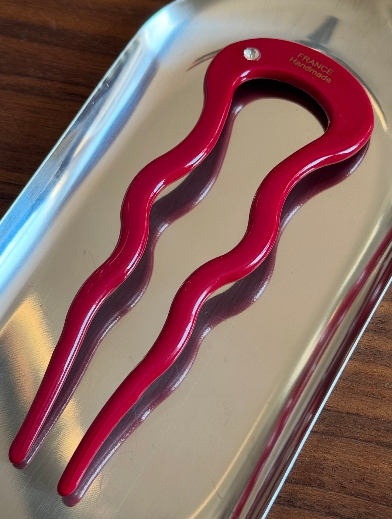 Slik and Sleek French Hair Pin in Tortoise Shell, eco-friendly hair accessory for thick hair