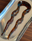 Slik and Sleek French Hair Pin in Tortoise Shell, eco-friendly hair accessory for thick hair