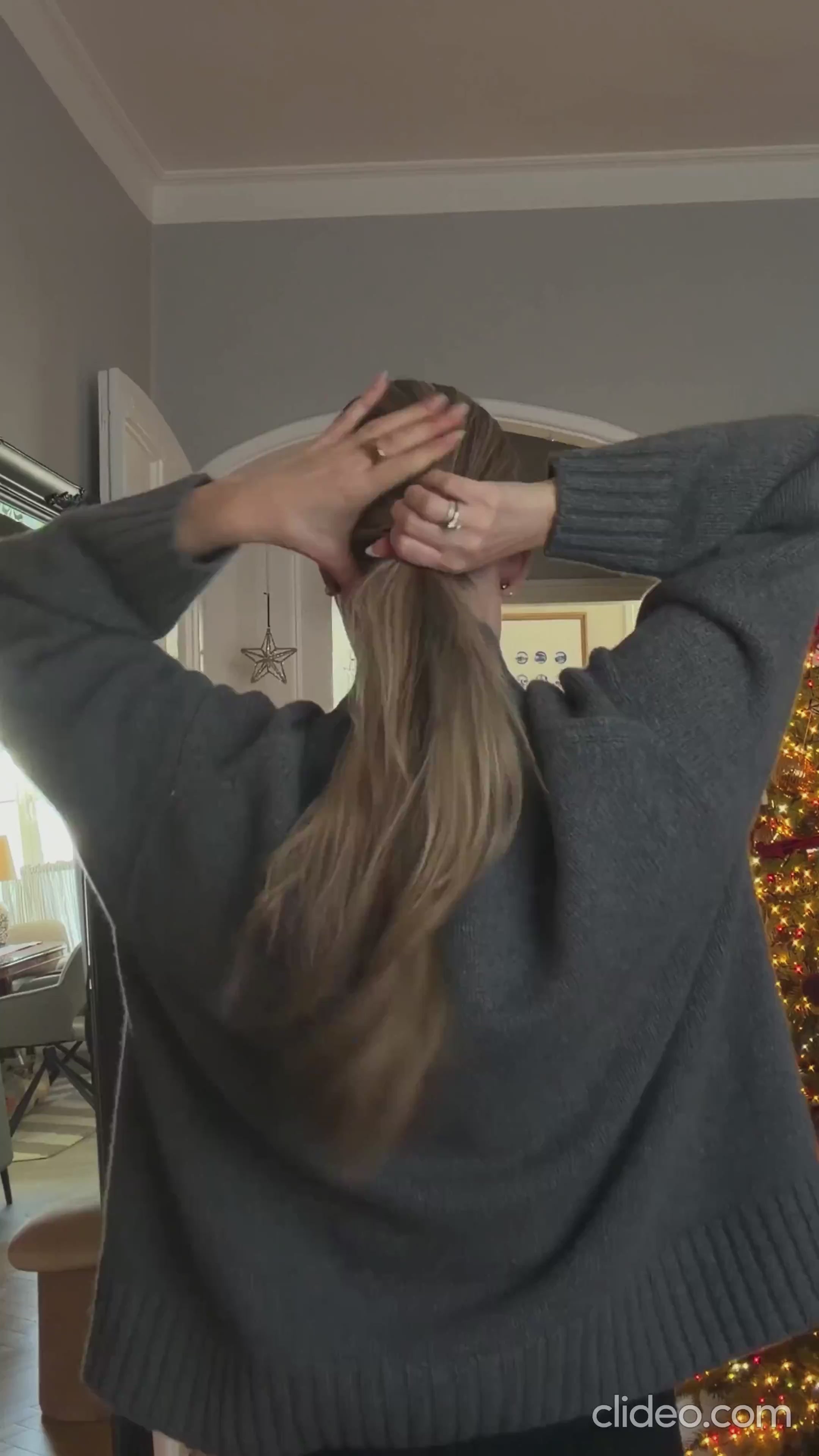 How to do French Twist Hair Comb Up Do tutorial